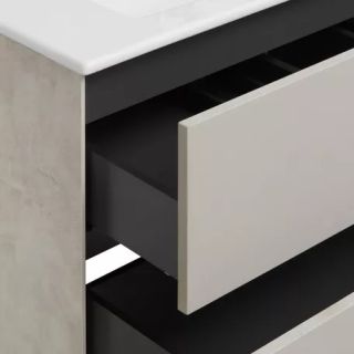 Тумба под раковину Акватон Сохо 60см слэйт/галька серая 1A258001AJ9A0